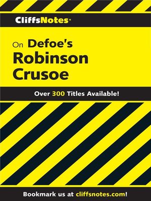 cover image of CliffsNotes on Defoe's Robinson Crusoe